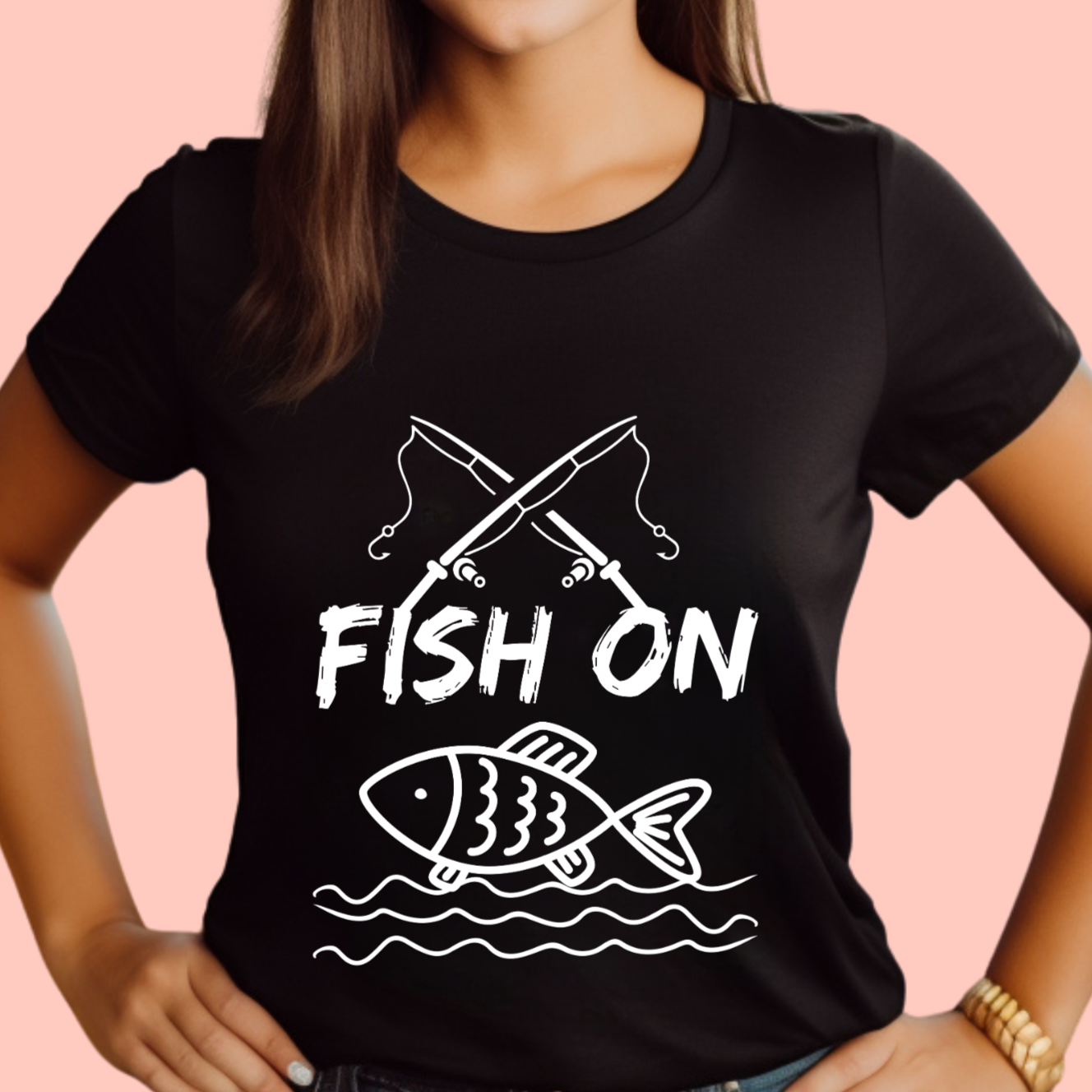 "Fish on" Unisex Cotton Tee