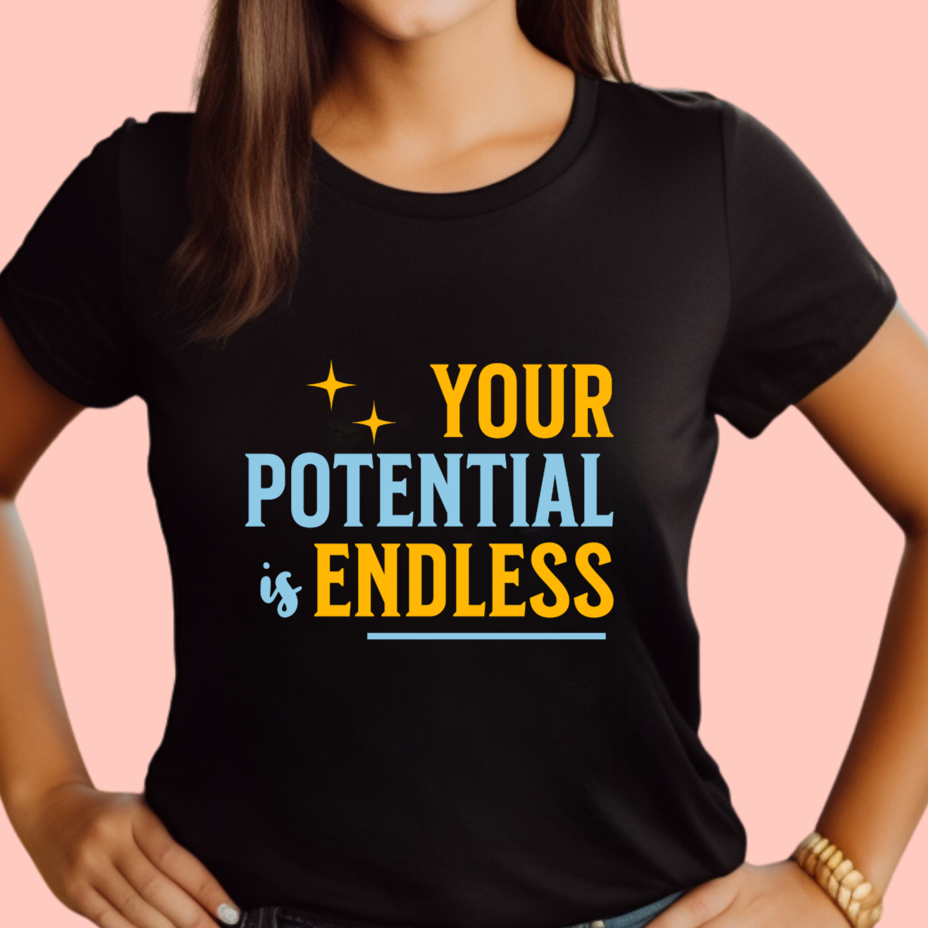 "Your potential is endless" Unisex Cotton Tee