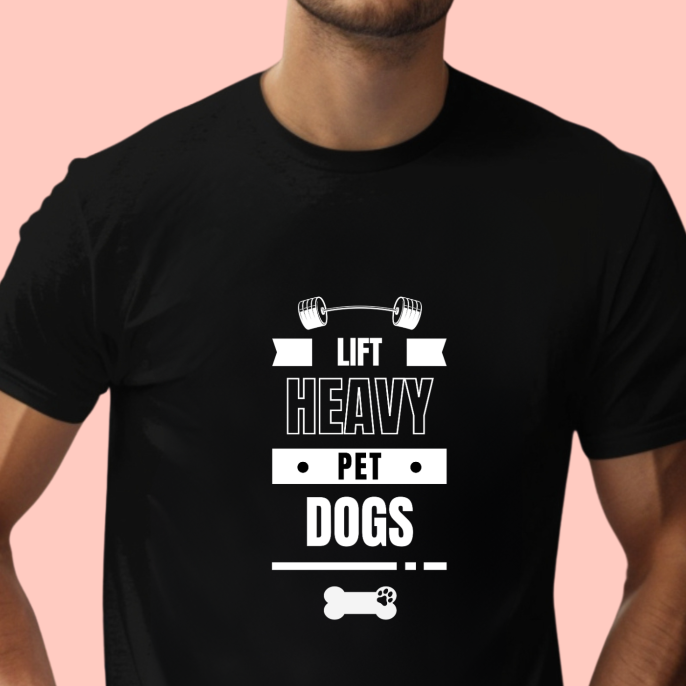 "Lift heavy. Pet dogs" Unisex Cotton Tee