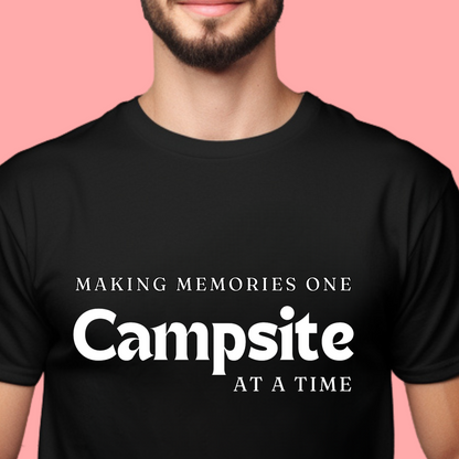 "Making memories one campfire at a time" Unisex Cotton Tee