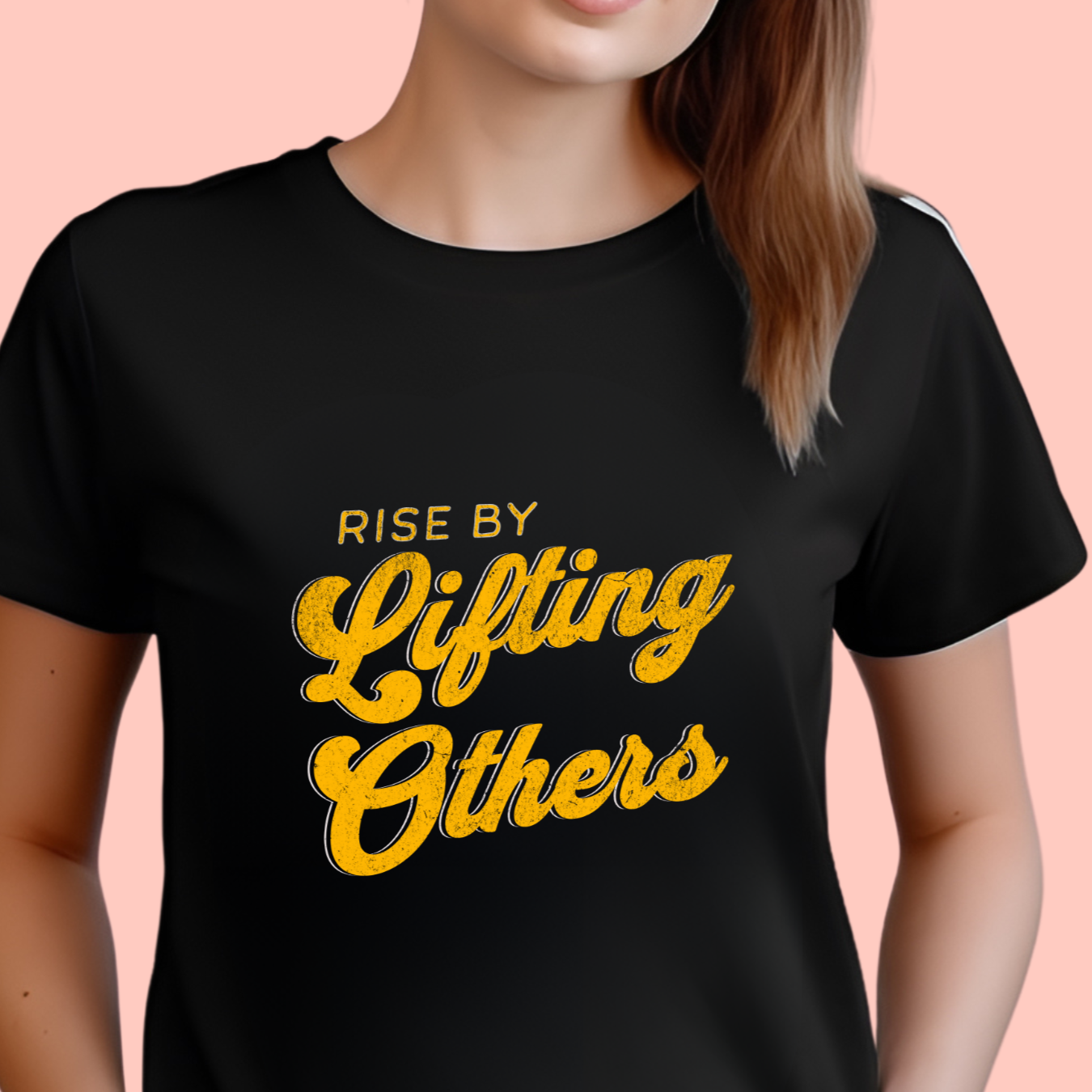 "Rise by lifting others" Unisex Cotton Tee