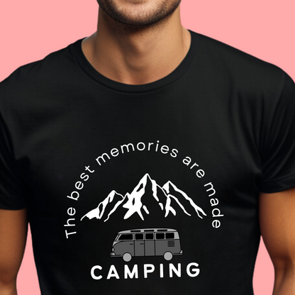 "The best memories are made camping" Unisex Cotton Tee