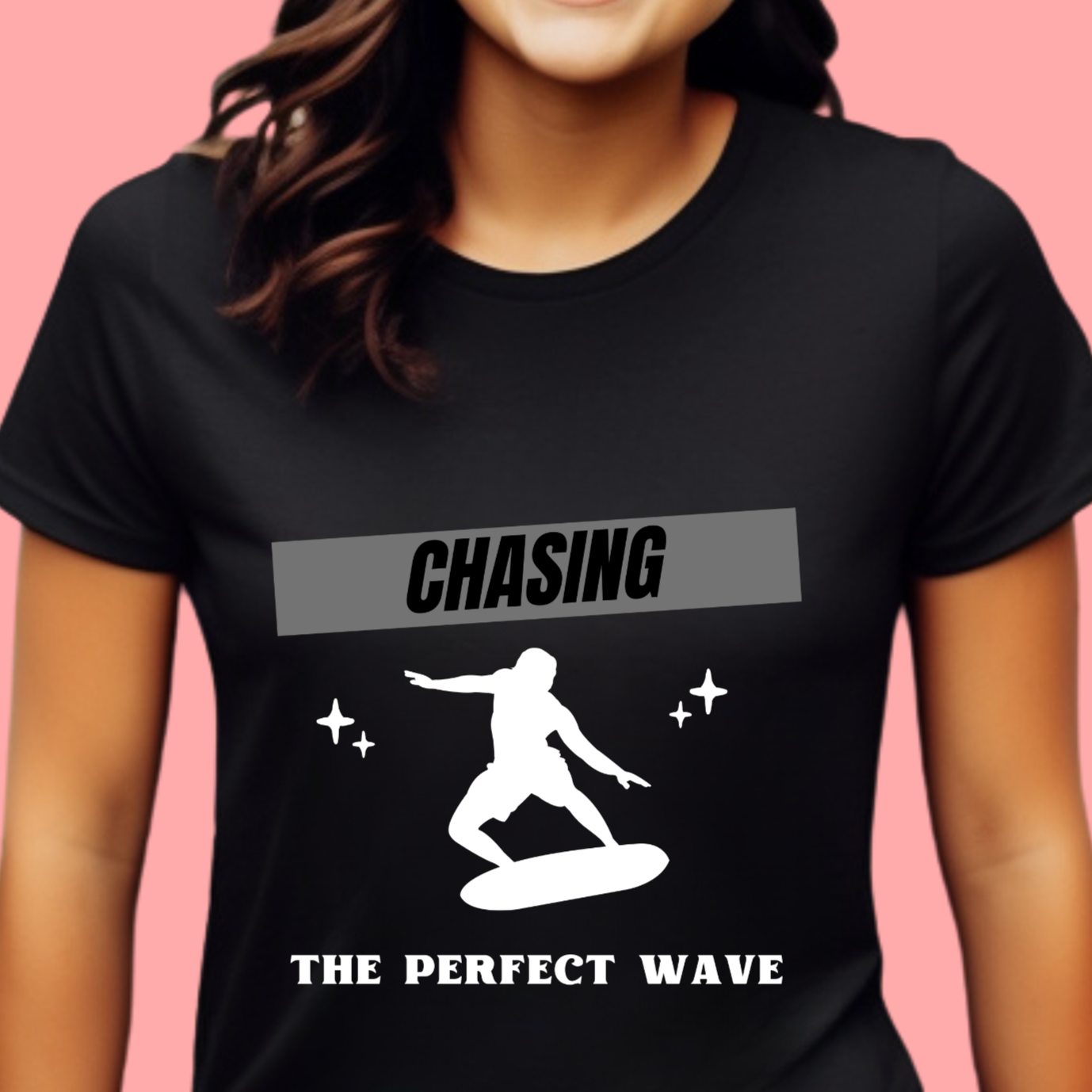 "Chasing the perfect wave." Unisex Cotton Tee