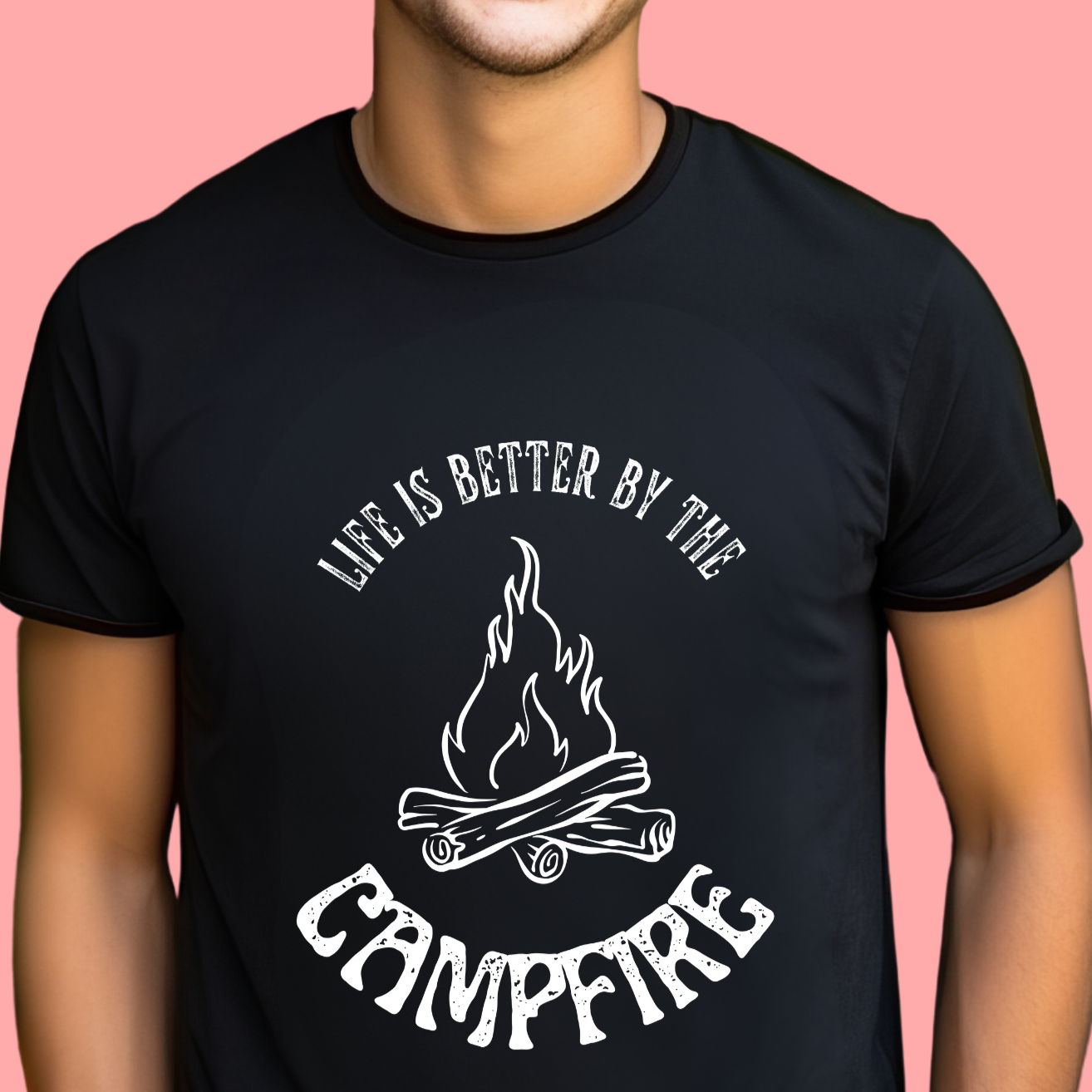 "Life is Better By The Campfire " Unisex Cotton Tee