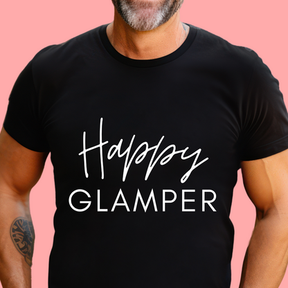 "Happy glamper" Unisex Cotton Tee