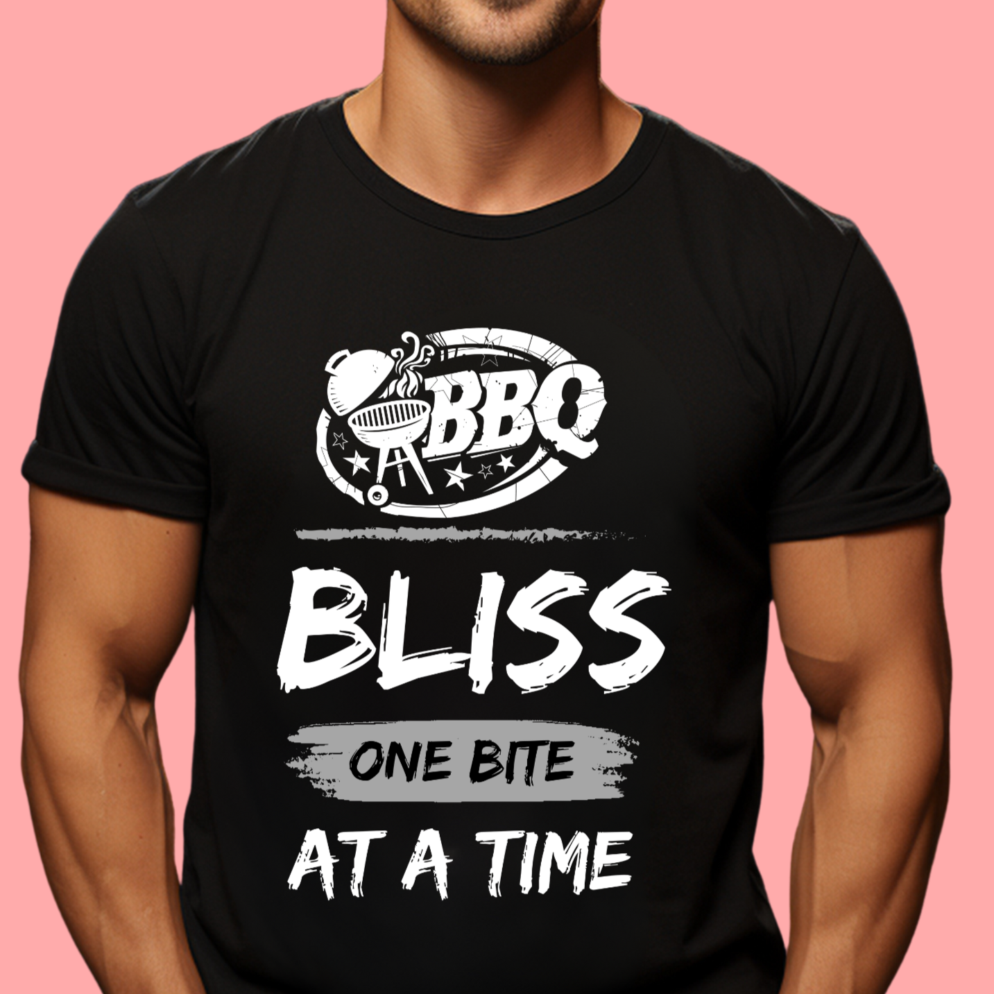 "BBQ bliss, one bite at a time." Unisex Cotton Tee