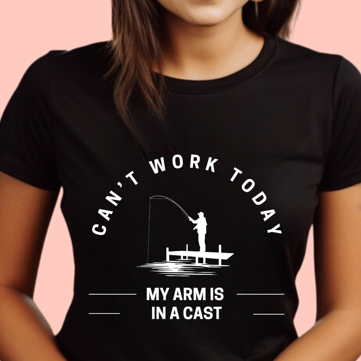 "Can’t work today my arm is in a cast" Unisex Cotton Tee