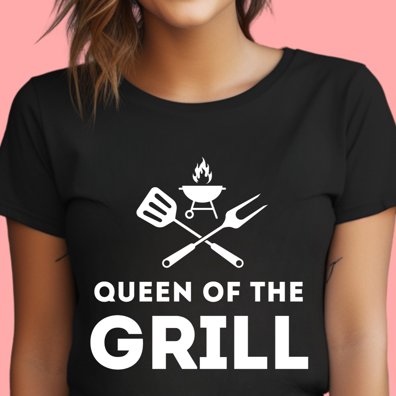 "Queen of the grill" Unisex Cotton Tee