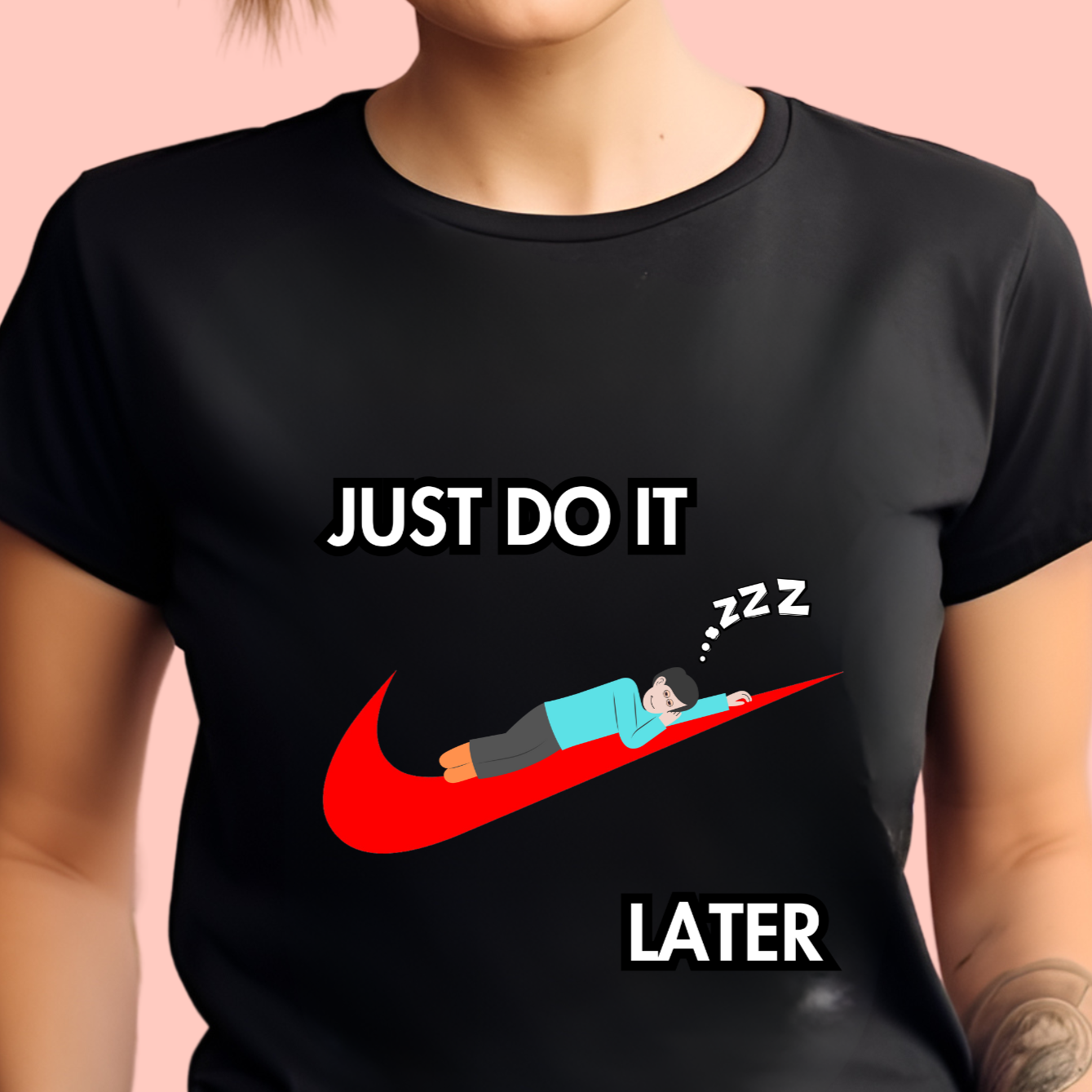 "Just do it later" Unisex Cotton Tee