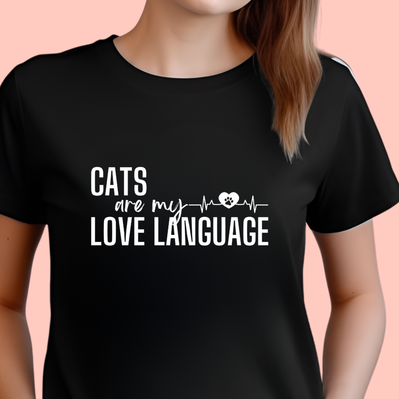 "Cats  are my love language" Unisex Cotton Tee