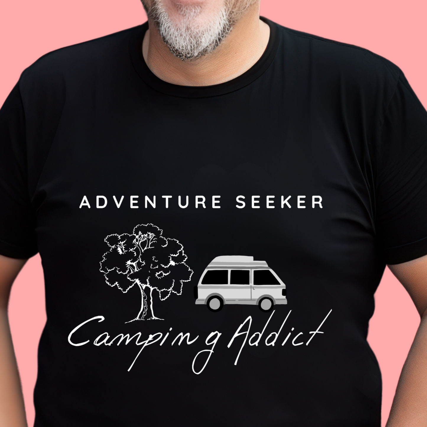 "Adventure Seeker: Camping Addict" Unisex Cotton Tee