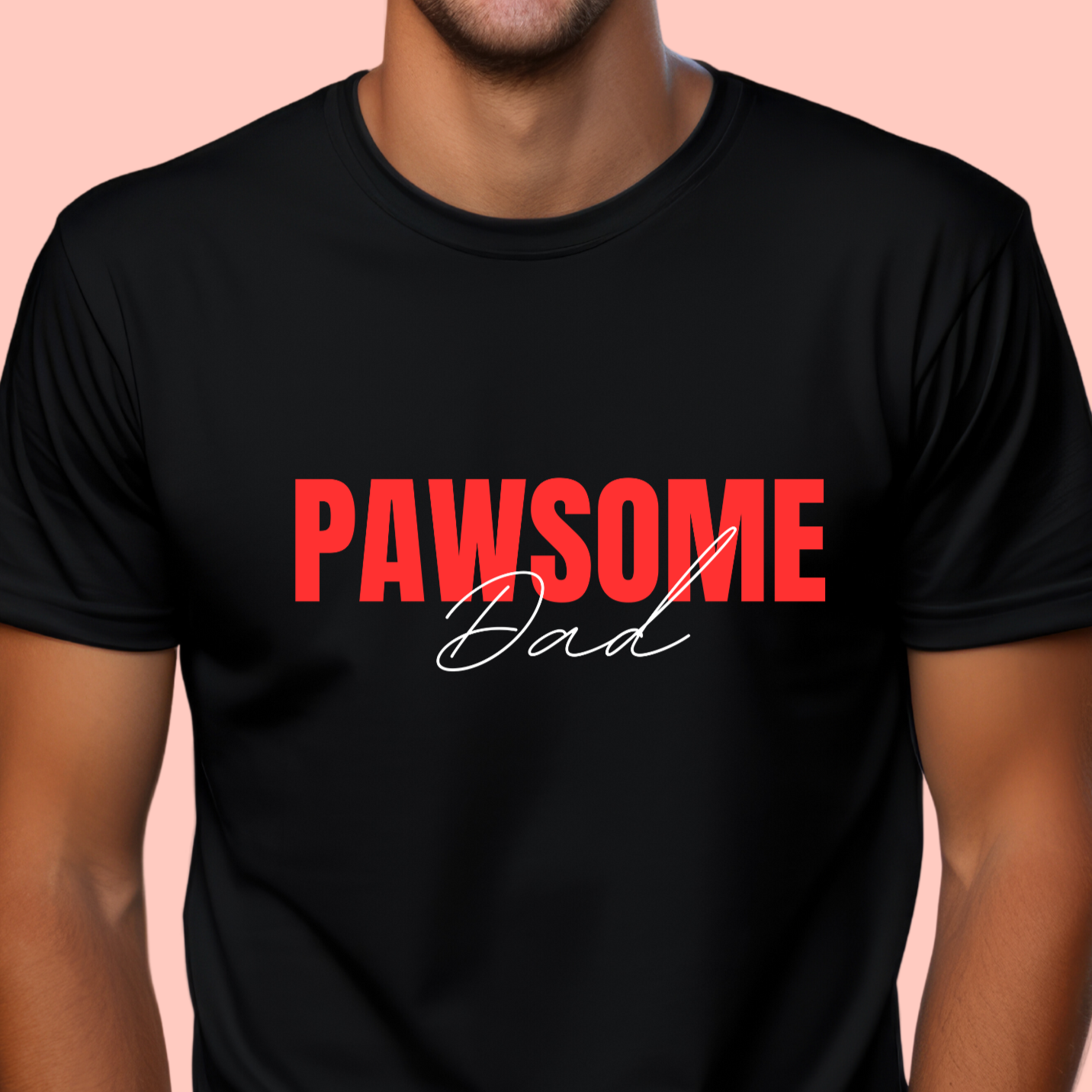 "Pawsome dad" Unisex Cotton Tee