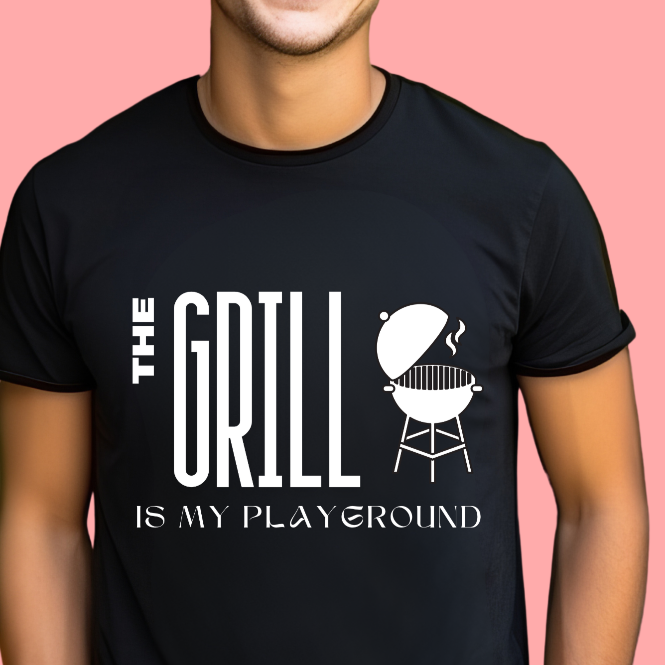 "The grill is my playground." Unisex Cotton Tee