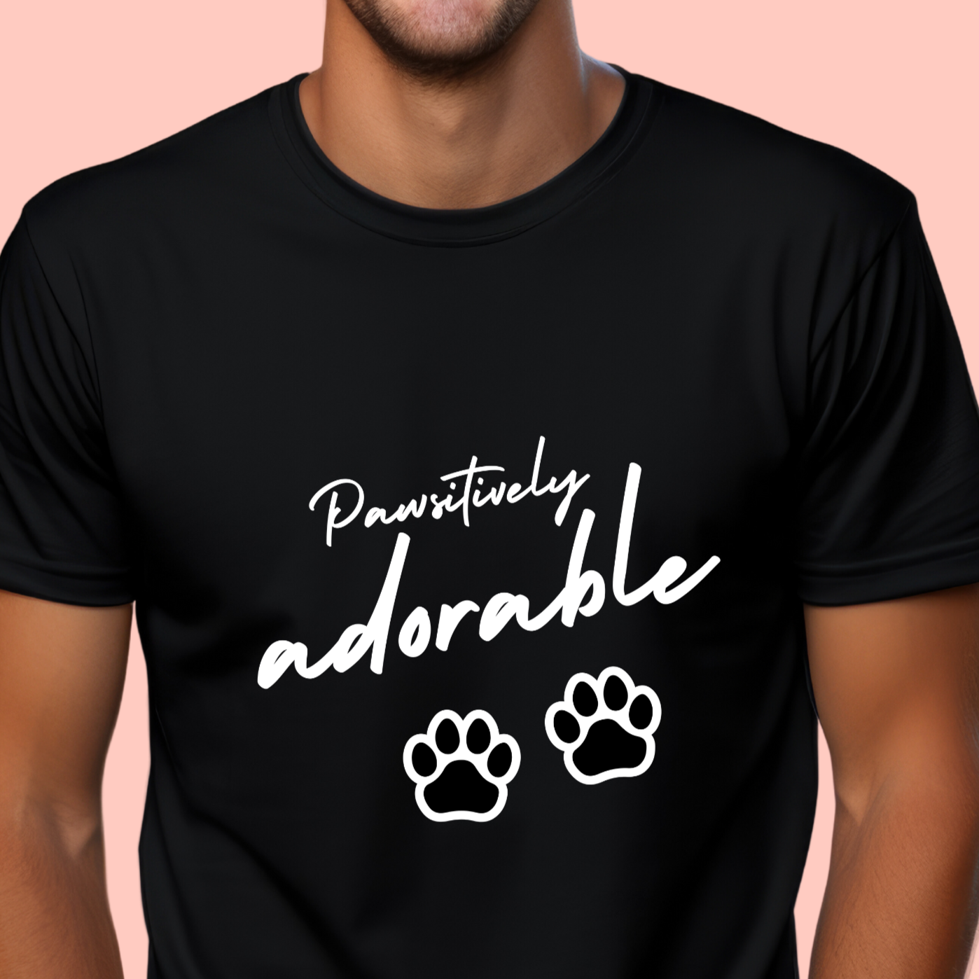 "Pawsitively adorable" Unisex Cotton Tee