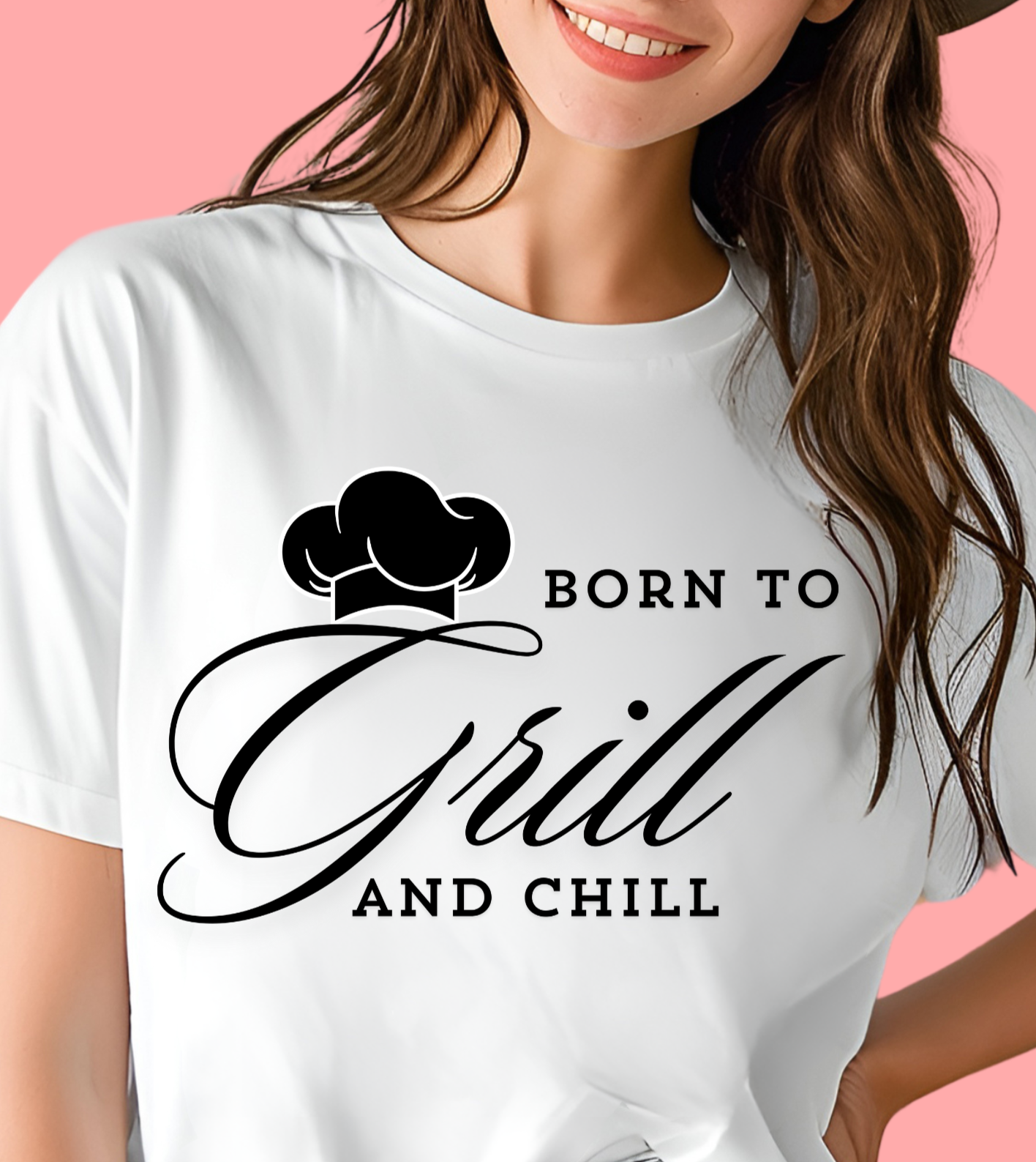 "Born to grill and chill" Unisex Cotton Tee