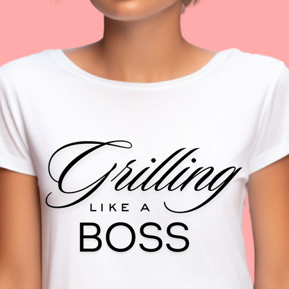 "Grilling like a boss." Unisex Cotton Tee