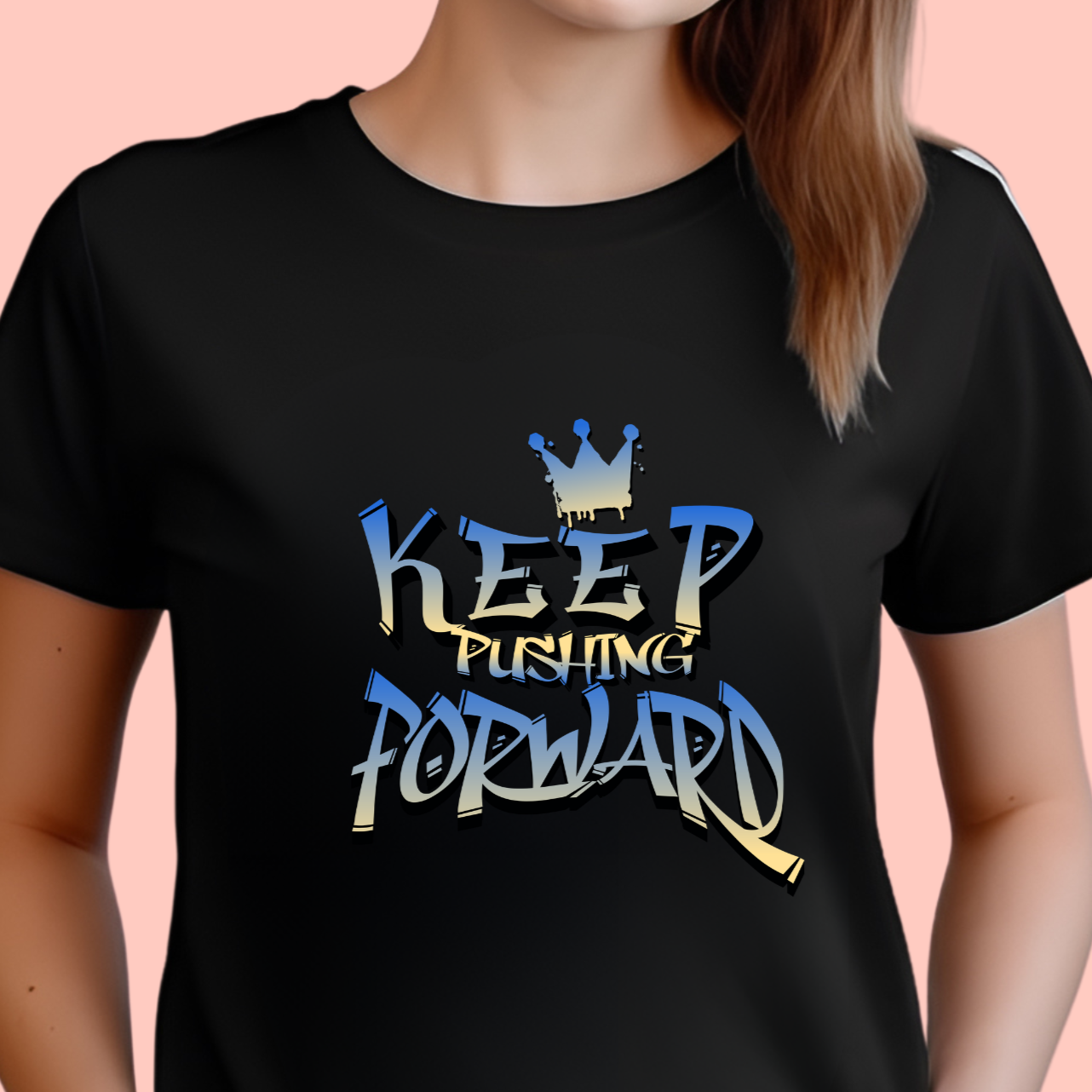 "Keep pushing forward" Unisex Cotton Tee