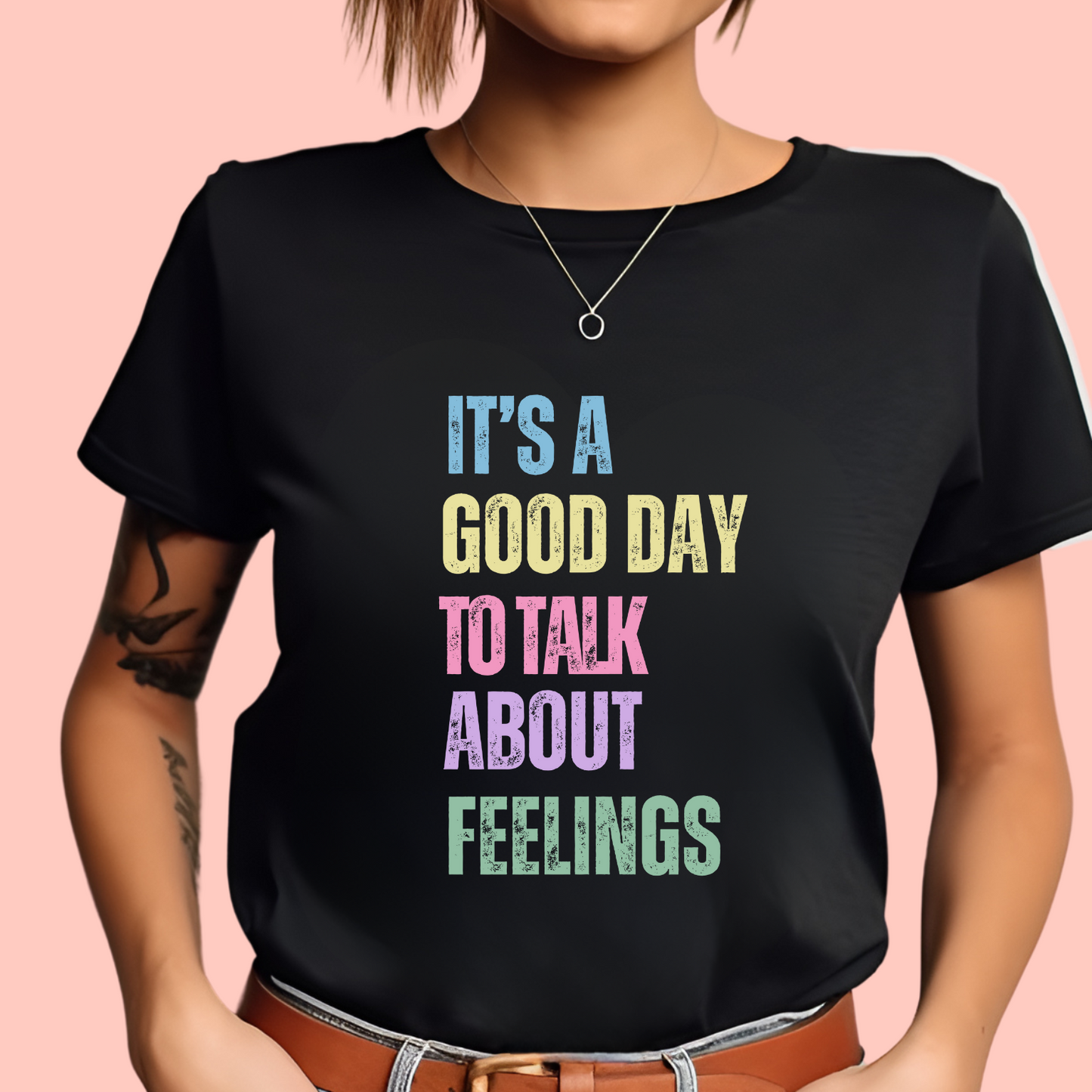 "It’s a good day to talk about feelings" Unisex Cotton Tee