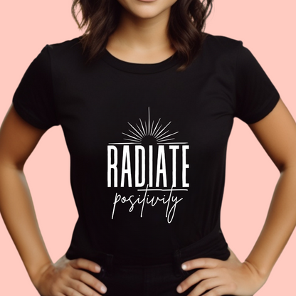 "Radiate positivity" Unisex Cotton Tee