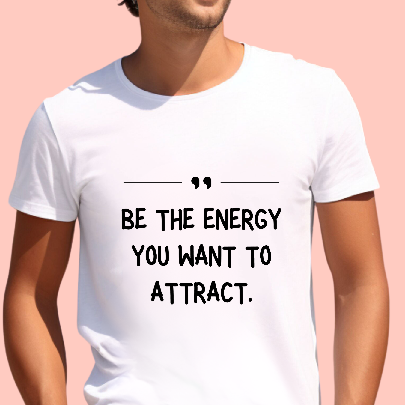 "Be the energy you want to attract." Unisex Cotton Tee