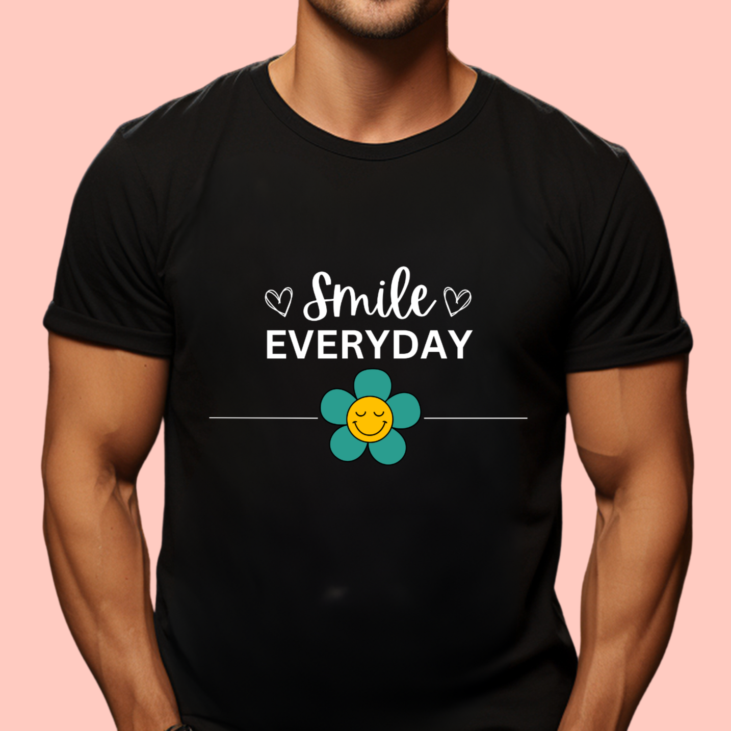 "Smile everyday" Unisex Cotton Tee