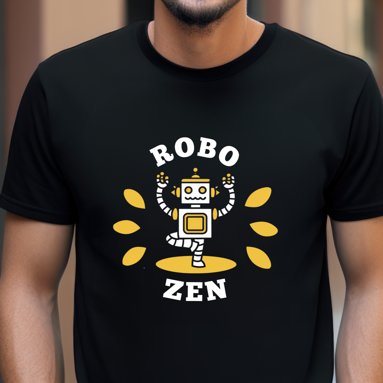 "Robo zen" Unisex Cotton Tee