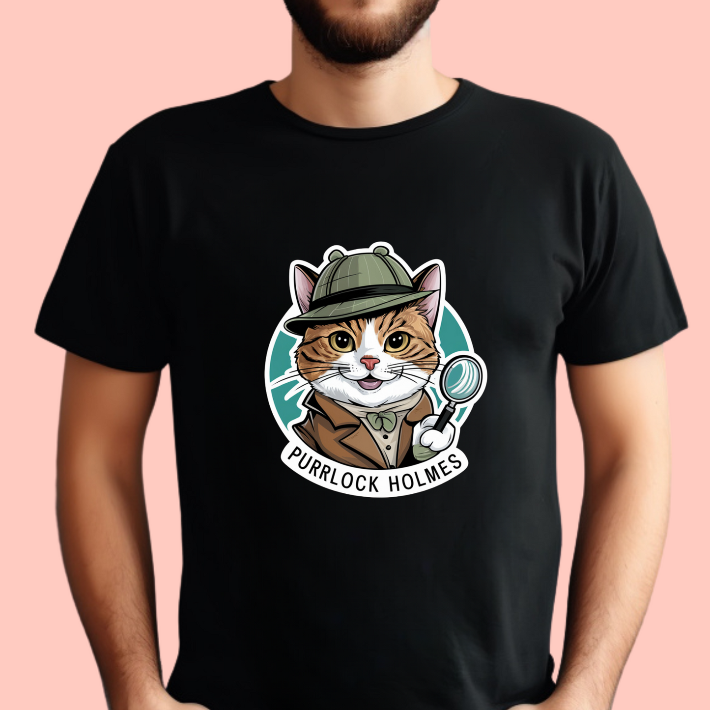 "Purrlock Holmes" Unisex Cotton Tee