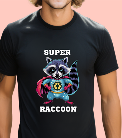 "Super raccoon" Unisex Cotton Tee