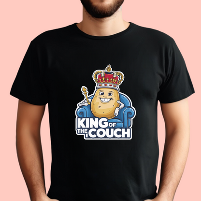 "King of the couch" Unisex Cotton Tee