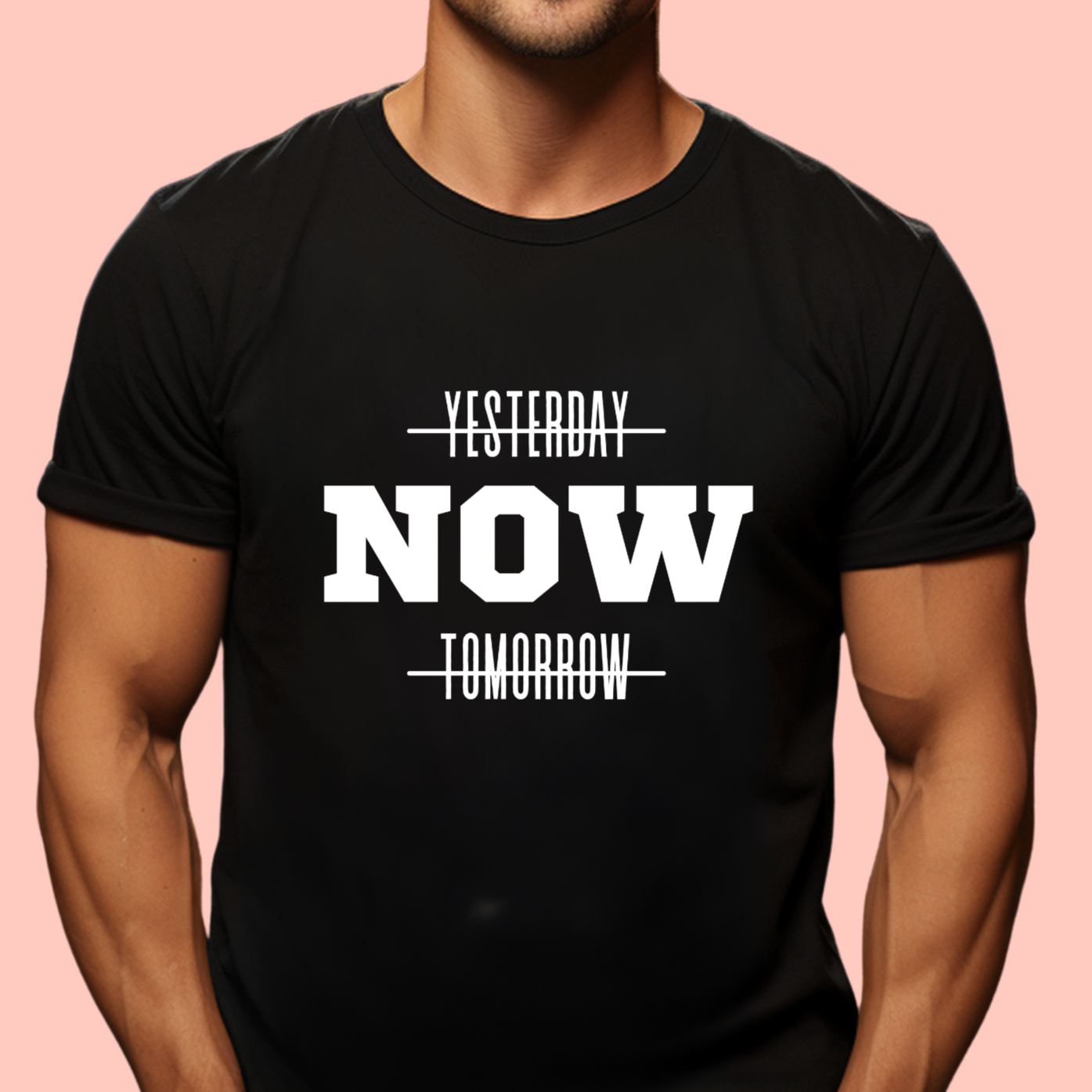 "Yesterday, now, tomorrow" Unisex Cotton Tee