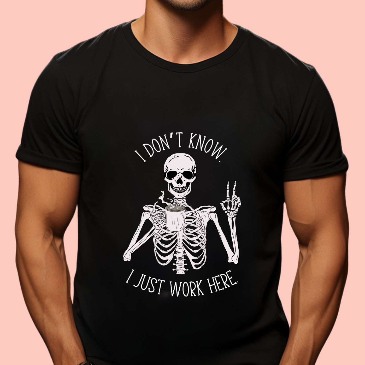 "I don't know. I just work here" Unisex Cotton Tee