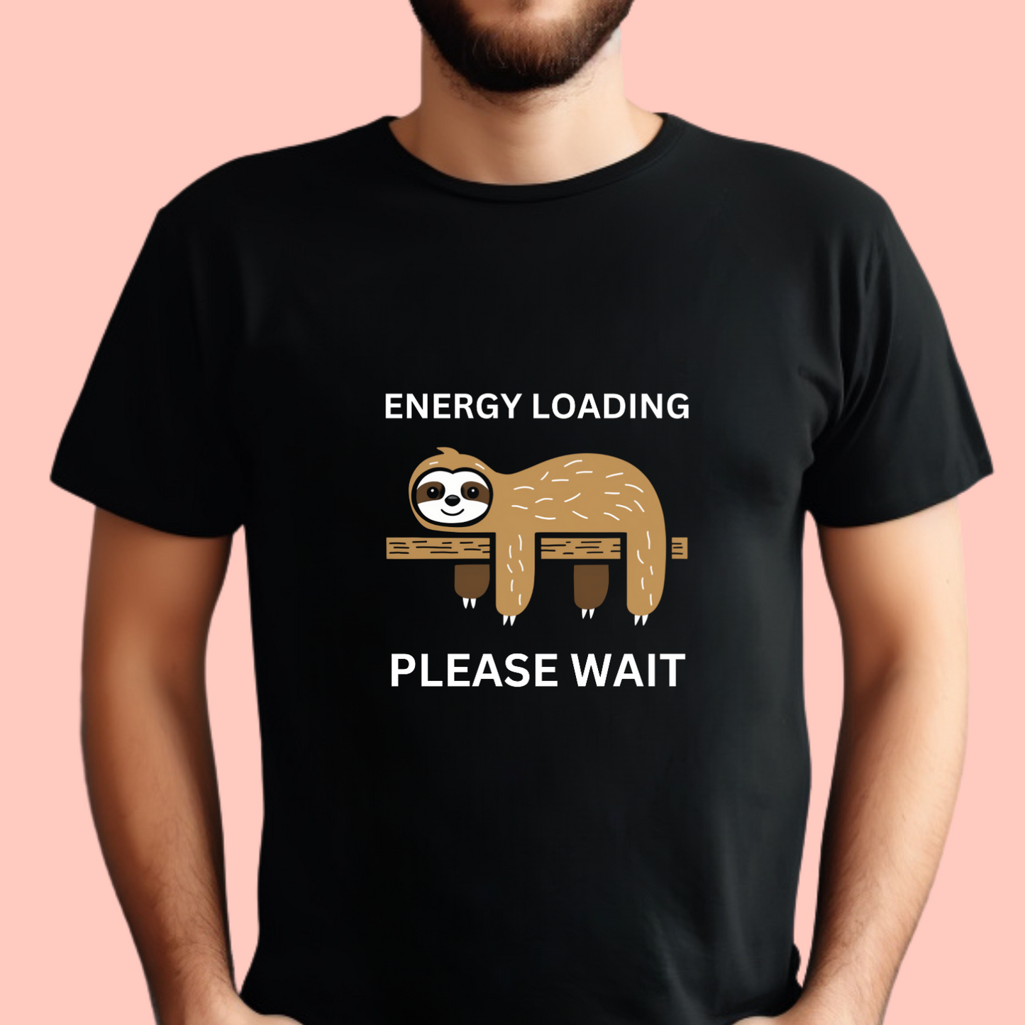 "Energy loading. Please wait" Unisex Cotton Tee