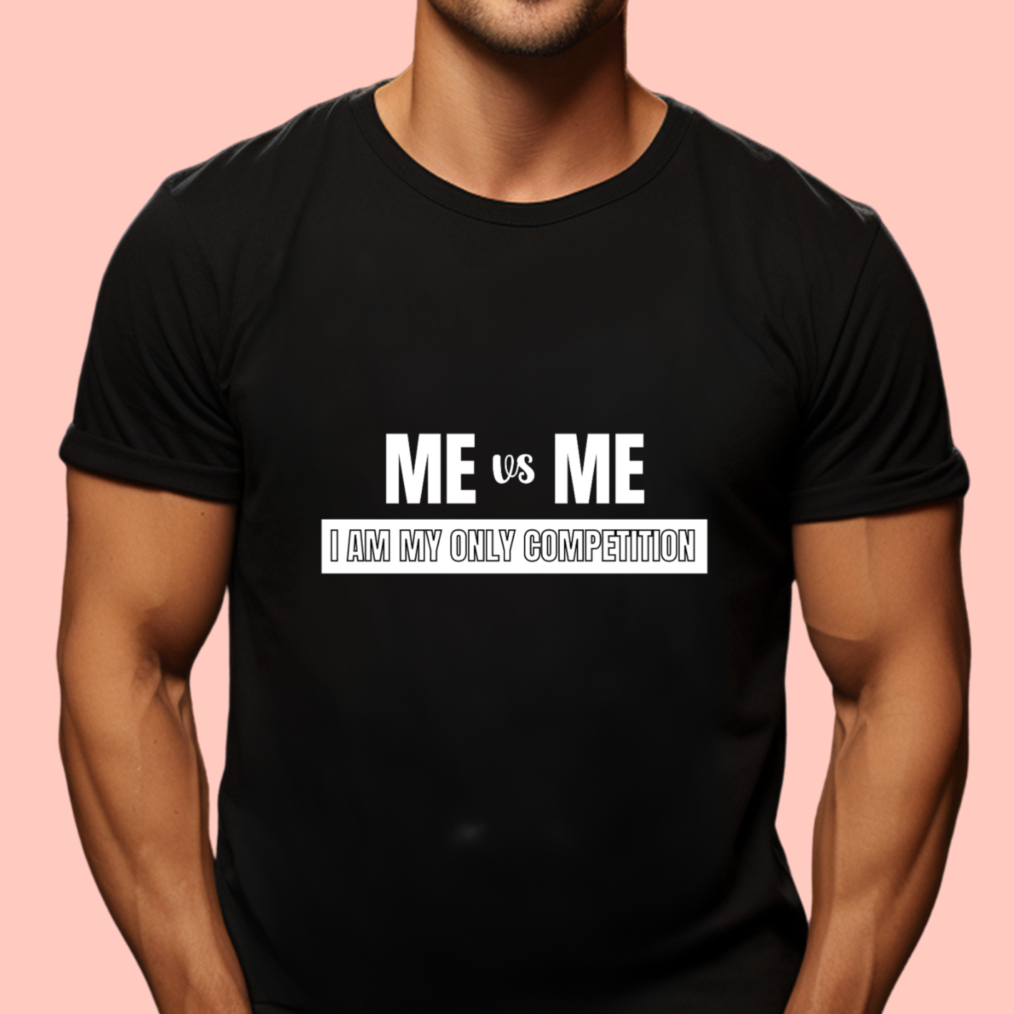 "Me vs me. I am my only competition" Unisex Cotton Tee