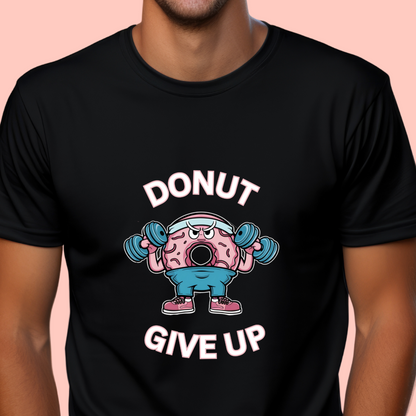 "Donut giveup" Unisex Cotton Tee