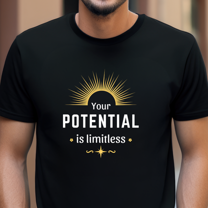 "Your potential is limitless" Unisex Cotton Tee