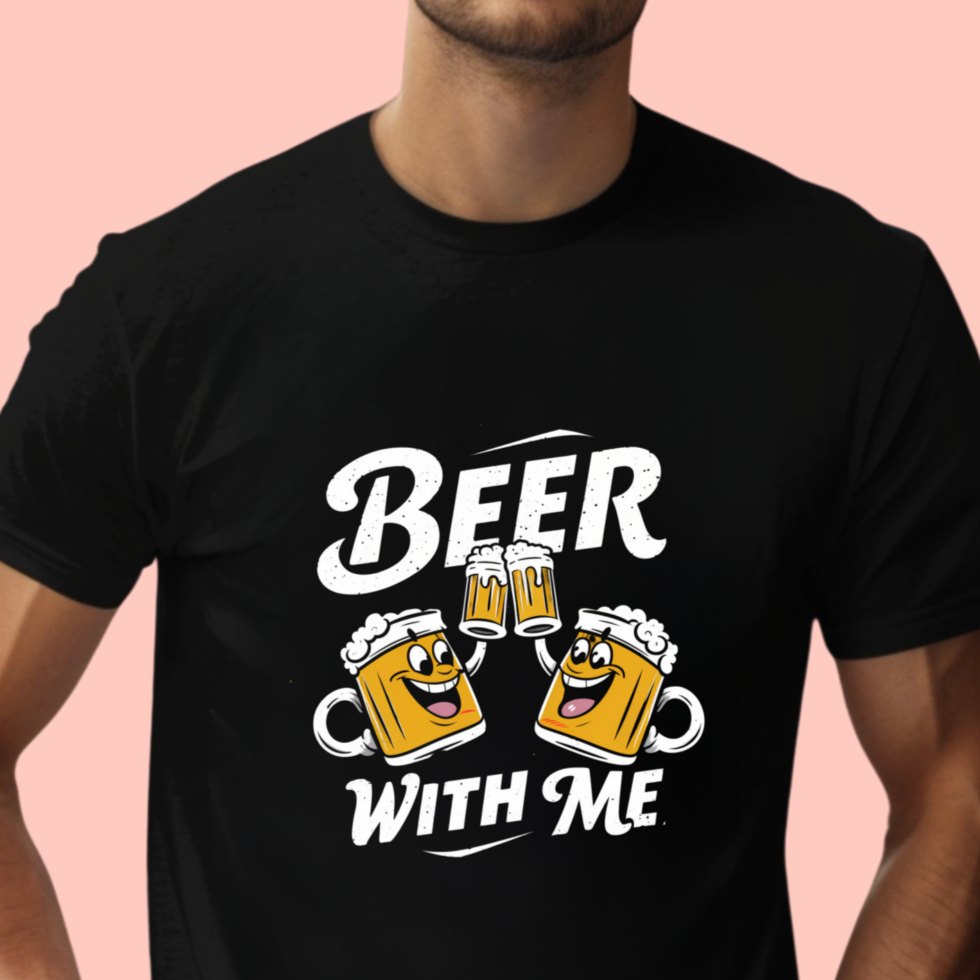 "Beer with me" Unisex Cotton Tee