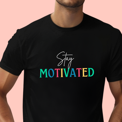 "Stay motivated" Unisex Cotton Tee