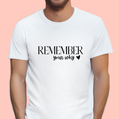 "Remember your why" Unisex Cotton Tee