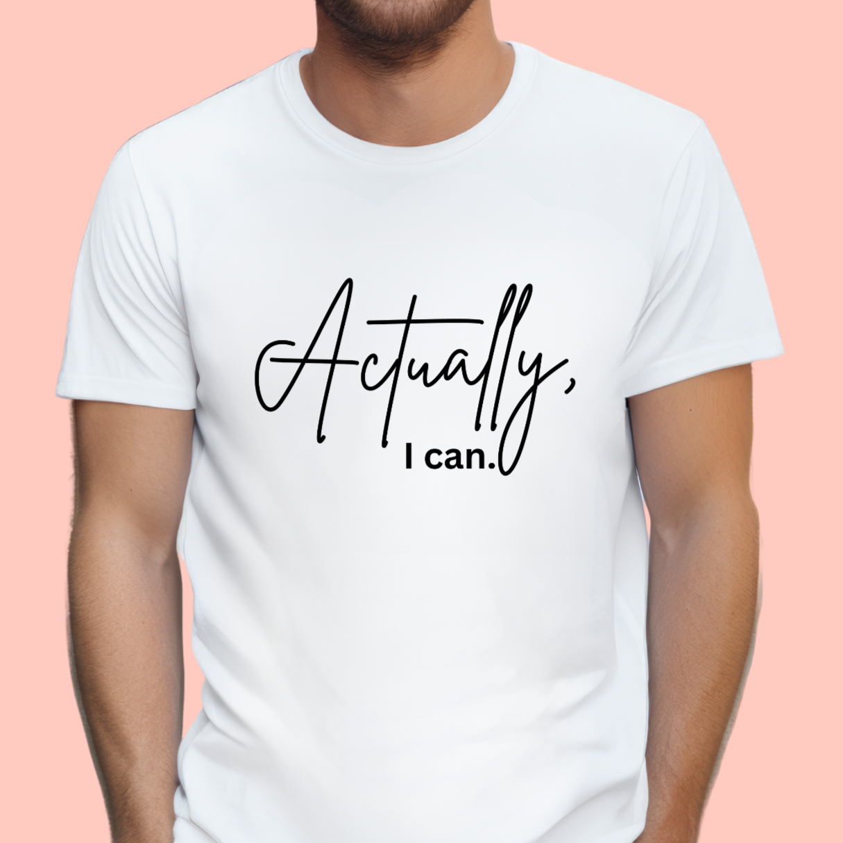 "Actually I can" Unisex Cotton Tee