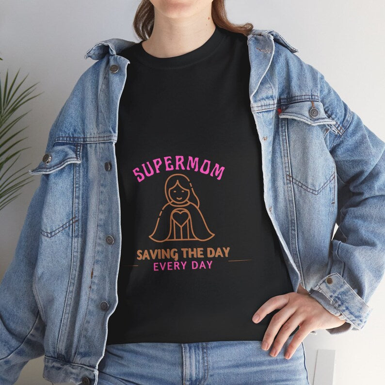 "Supermom: Saving the Day, Every Day" Unisex Tee