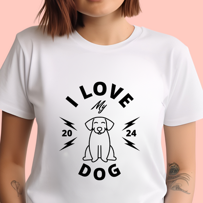 "I love my dog" Unisex Cotton Tee