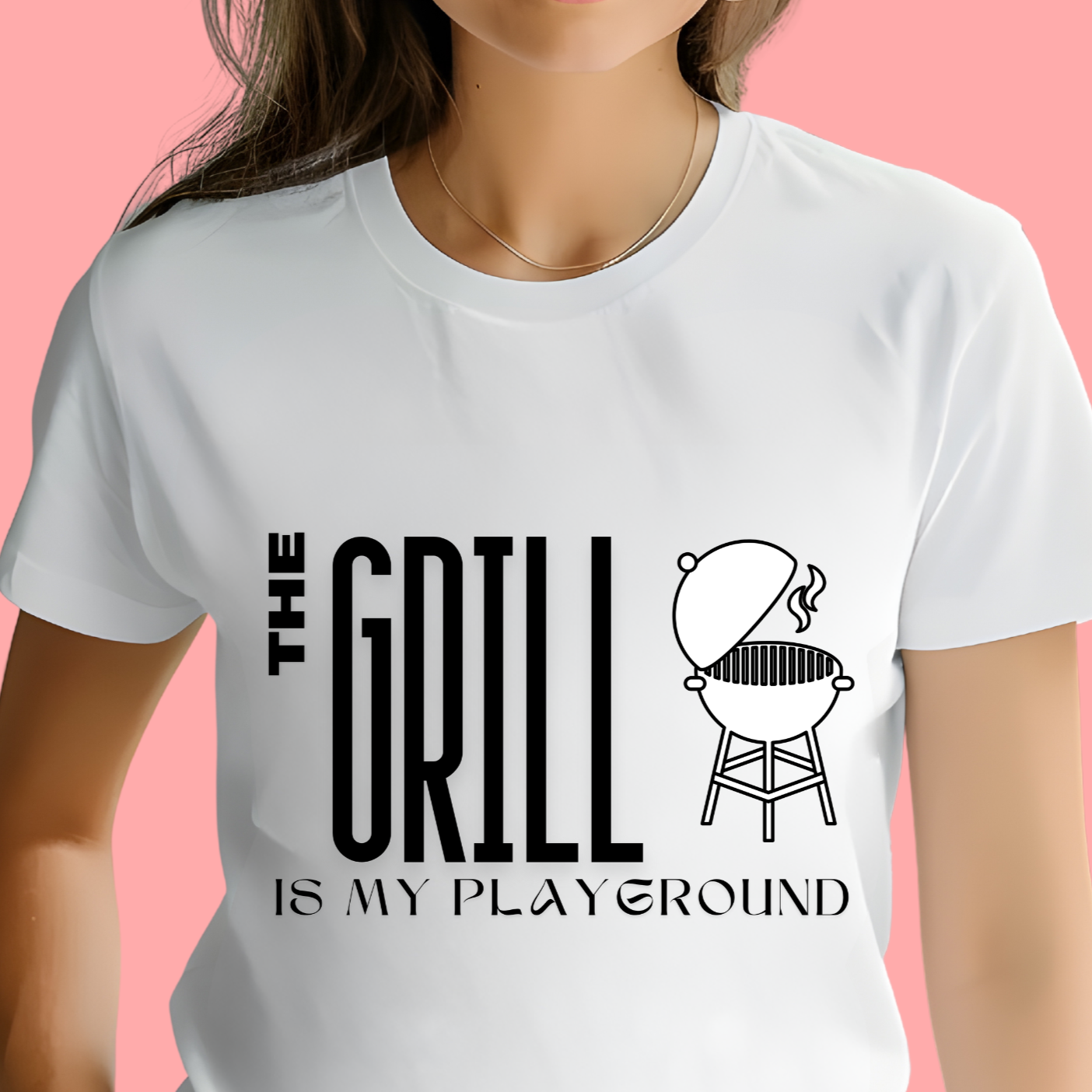 "The grill is my playground." Unisex Cotton Tee