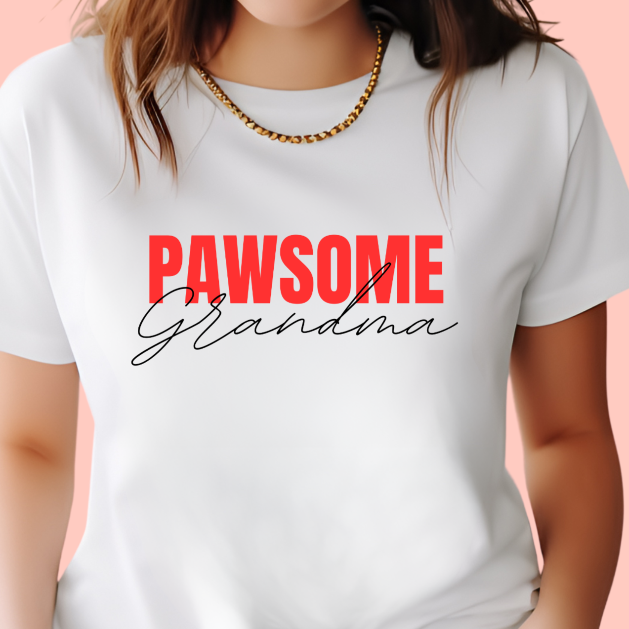 "Pawsome grandma" Unisex Cotton Tee