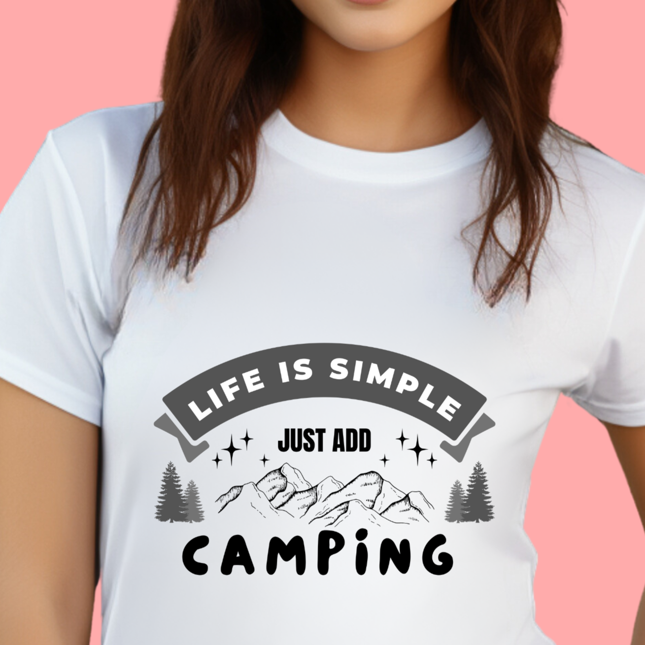 "Life is Simple, Just Add Camping" Unisex Cotton Tee