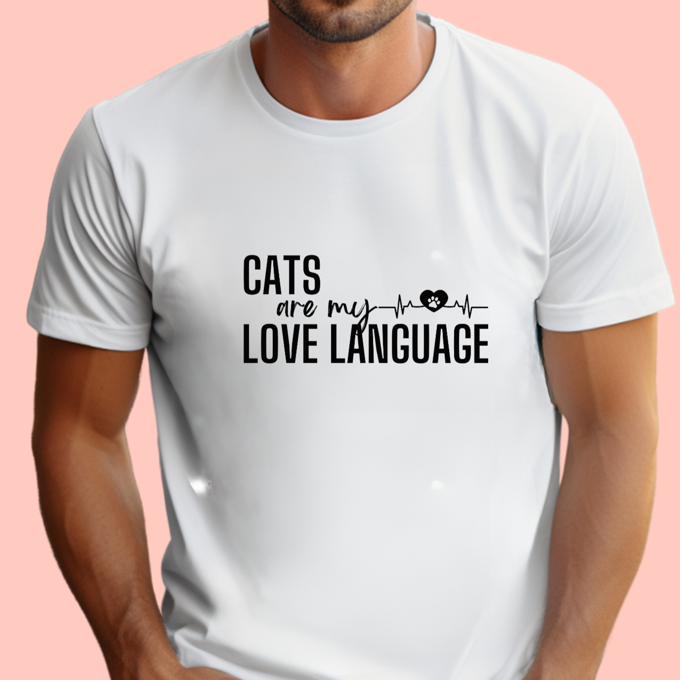 "Cats  are my love language" Unisex Cotton Tee