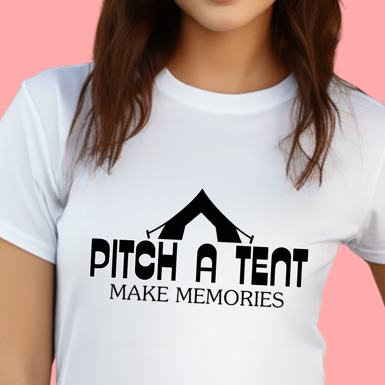 "Pitch a Tent, Make Memories" Unisex Cotton Tee