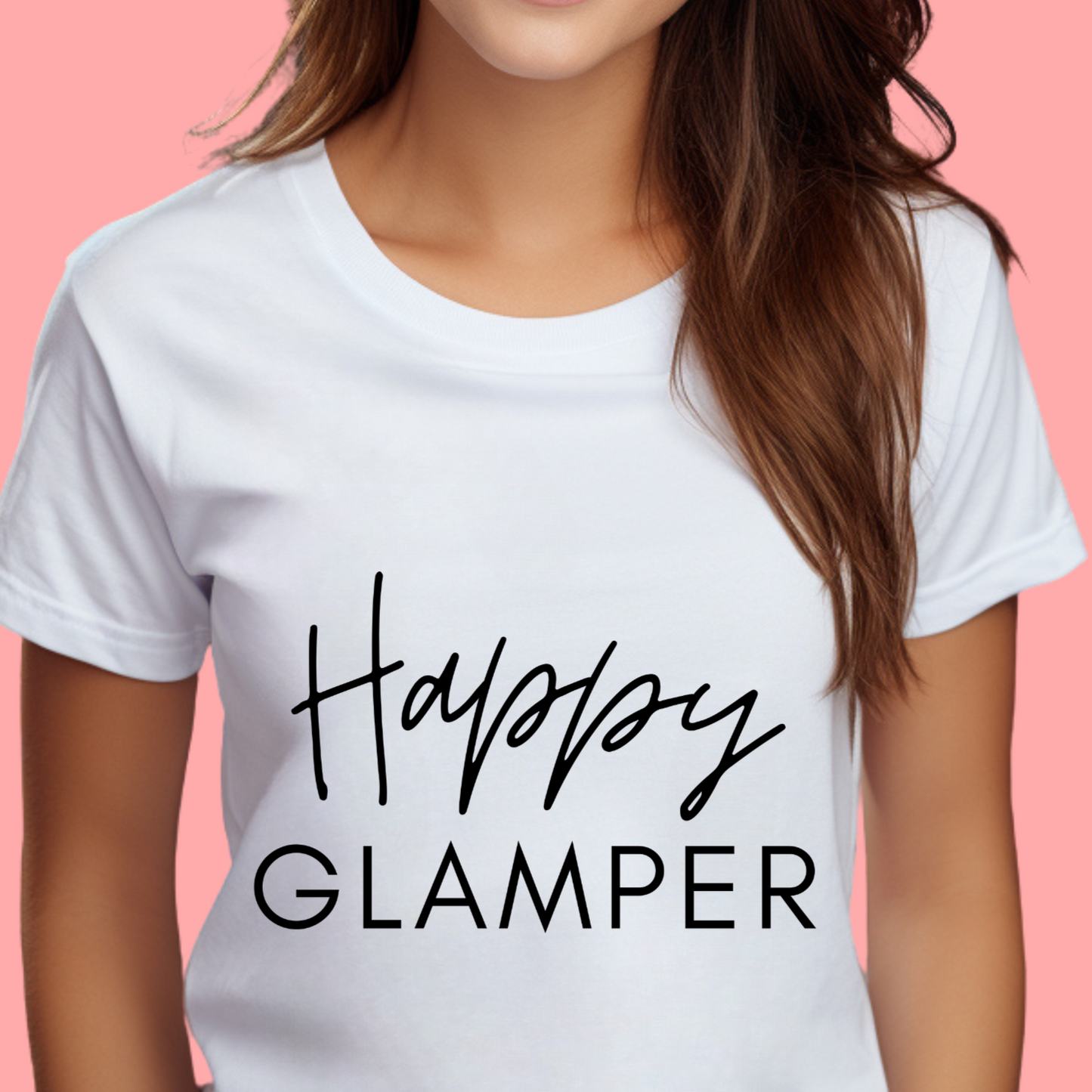 "Happy glamper" Unisex Cotton Tee