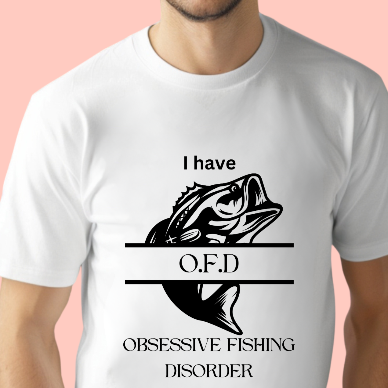 "I have OFD. Obsessive fishing disorder" Unisex Cotton Tee