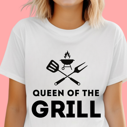 "Queen of the grill" Unisex Cotton Tee