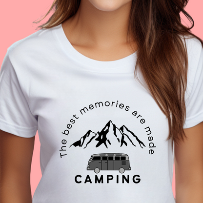 "The best memories are made camping" Unisex Cotton Tee